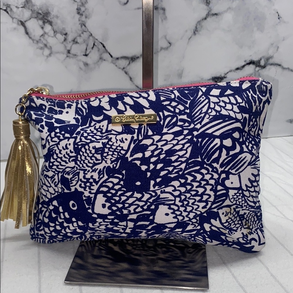Lilly Pulitzer For Target - Upstream Clutch Bag Navy Blue Tassel - Picture 3 of 7